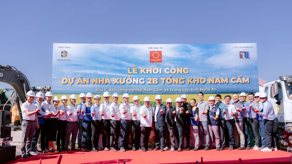 HATIENCONS CHÍNH THỨC KHỞI CÔNG NHÀ XƯỞNG 2B – DỰ ÁN TỔNG KHO NAM CẤM NGHỆ AN