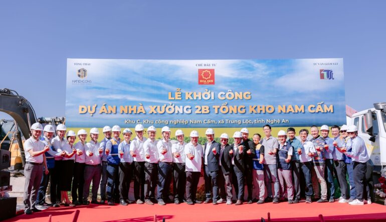 HATIENCONS CHÍNH THỨC KHỞI CÔNG NHÀ XƯỞNG 2B – DỰ ÁN TỔNG KHO NAM CẤM NGHỆ AN