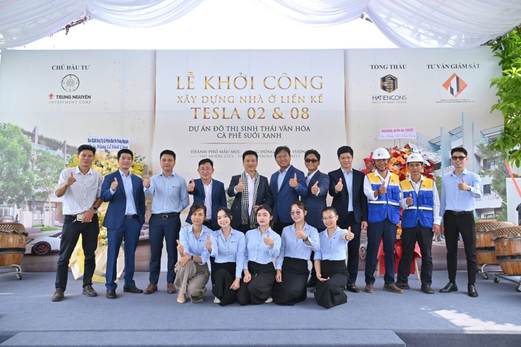 HATIENCONS CHÍNH THỨC KHỞI CÔNG NHÀ Ở LIỀN KỀ TESLA 02 & TESLA 08 THUỘC DỰ ÁN ĐÔ THỊ SINH THÁI VĂN HÓA CÀ PHÊ SUỐI XANH